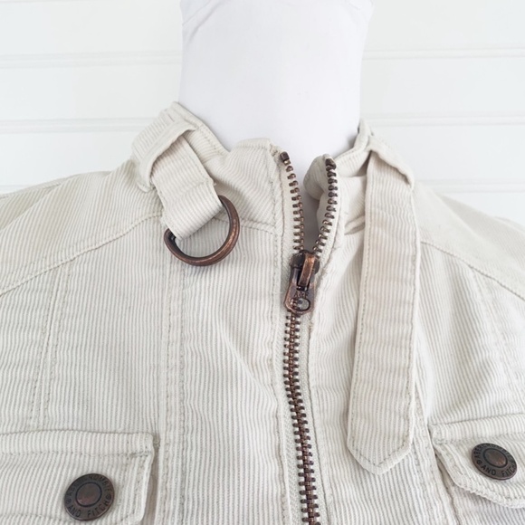 Abercrombie & Fitch Cream Corduroy Denim Jacket - Picture 7 of 12